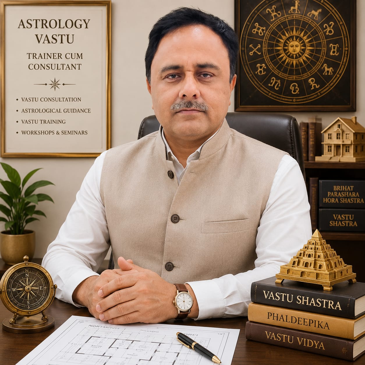 Acharya Jitendra at his consultancy in Ranchi
